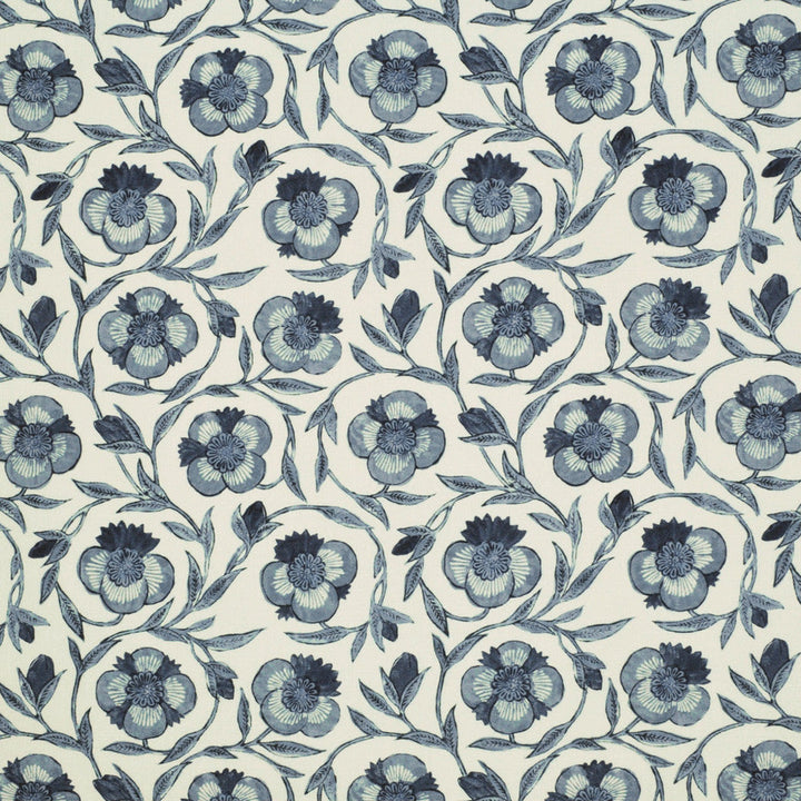 S6523 Blue Clay by Greenhouse Designer Fabric 50% Cotton, 35% Viscose, 15% Linen India 51,000 </p><p>Repeat: 11" H, 10.75" V 55" - Swanky Fabrics -