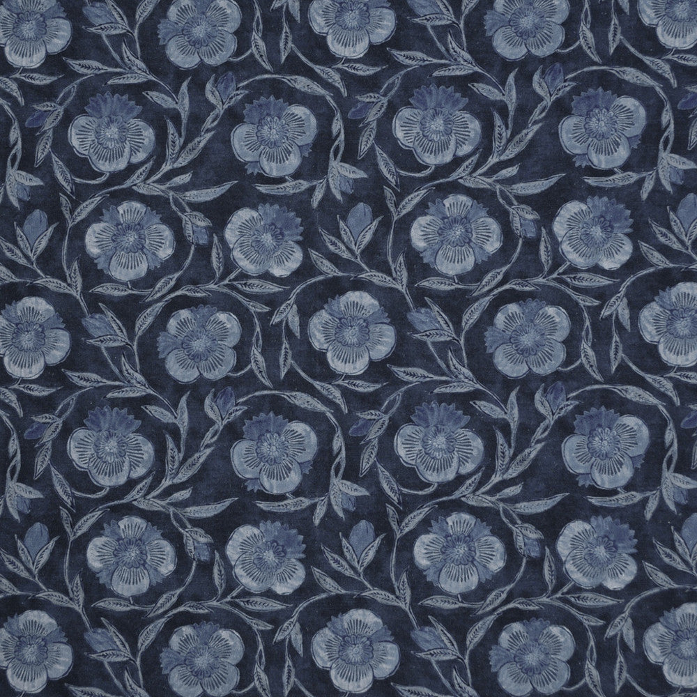 S6527 Indigo by Greenhouse Designer Fabric 50% Cotton, 35% Viscose, 15% Linen India 51,000 </p><p>Repeat: 11" H, 10.75" V 55" - Swanky Fabrics -