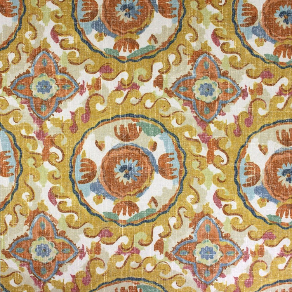S6734 Sunny by Greenhouse Designer Fabric 69% Polyester, 23% Viscose, 8% Linen China 15,000 </p><p>Repeat: 13.5" H, 13.5" V 55" - Swanky Fabrics -