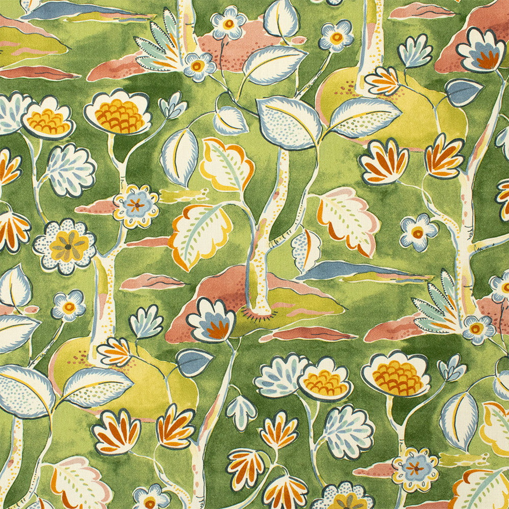 S6749 Garden by Greenhouse Designer Fabric 100% Cotton India 12,000 </p><p>Repeat: 27.5" H, 27.5" V 55" - Swanky Fabrics -