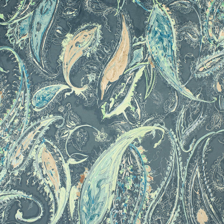 S6763 Aquamarine by Greenhouse Designer Fabric 100% Polyester China 60,000 </p><p>Repeat: 27.16" H, 33.51" V 55" - Swanky Fabrics -