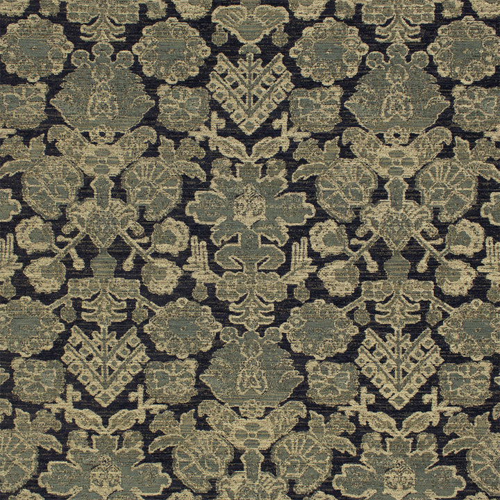 S6775 Indigo by Greenhouse Designer Fabric 100% Polyester China 15,000 </p><p>Repeat: 14.25" H, 27.25" V 56" - Swanky Fabrics -