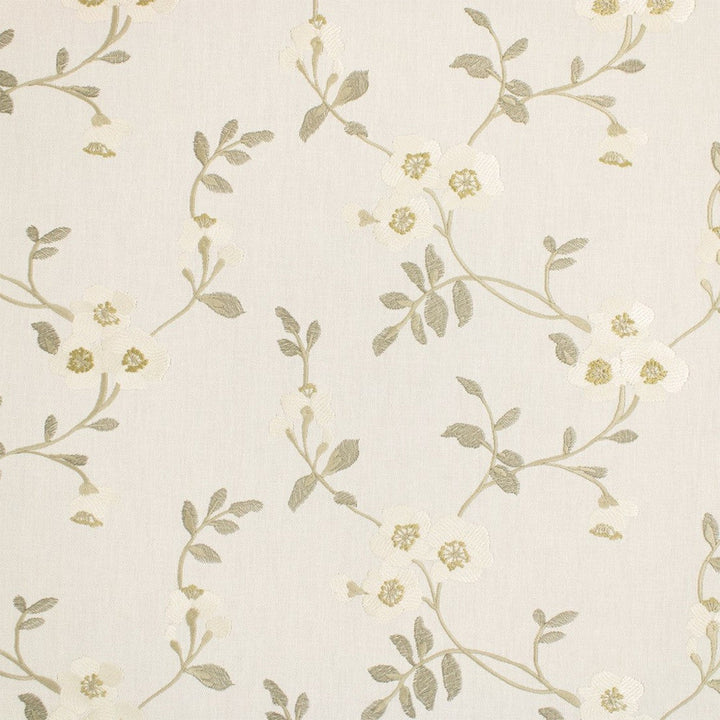 S6803 Ivory by Greenhouse Designer Fabric 68% Polyester, 21% Linen, 11% Cotton With 100% Viscose Embroidery India DRAPERY </p><p>Repeat: 13.1" H, 9.25" V 53" - Swanky Fabrics -