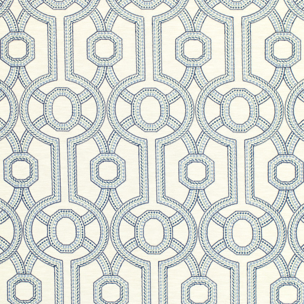 S6848 Nautic by Greenhouse Designer Fabric 71% Polyester, 29% Cotton With 100% Polyester Embroidery India DRAPERY </p><p>Repeat: 6.5" H, 9.5" V 54" - Swanky Fabrics -