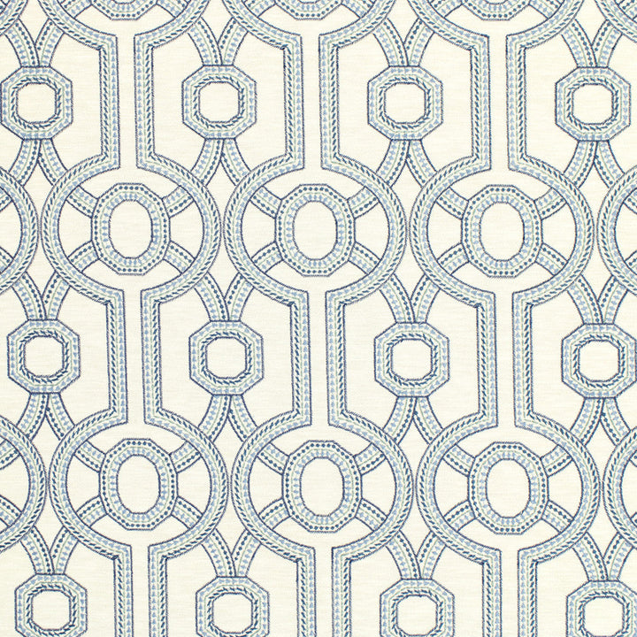 S6848 Nautic by Greenhouse Designer Fabric 71% Polyester, 29% Cotton With 100% Polyester Embroidery India DRAPERY </p><p>Repeat: 6.5" H, 9.5" V 54" - Swanky Fabrics -