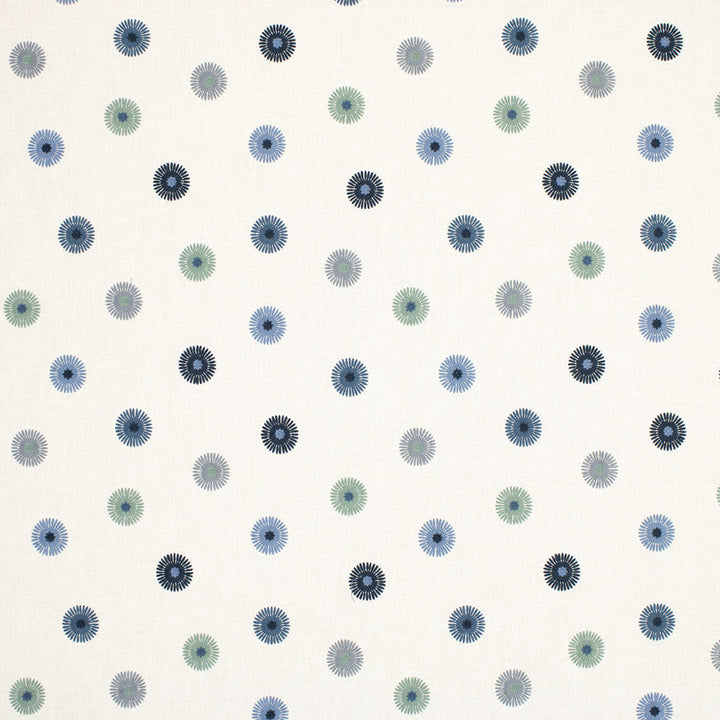 S6850 Ocean by Greenhouse Designer Fabric 52% Polyester, 48% Cotton With 100% Viscose Embroidery India DRAPERY </p><p>Repeat: 12.79" H, 12.79" V 54" - Swanky Fabrics -