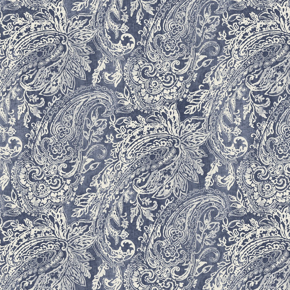 S6855 Blue by Greenhouse Designer Fabric 100% Polyester India 50,000 </p><p>Repeat: 1.73" V 55" - Swanky Fabrics -