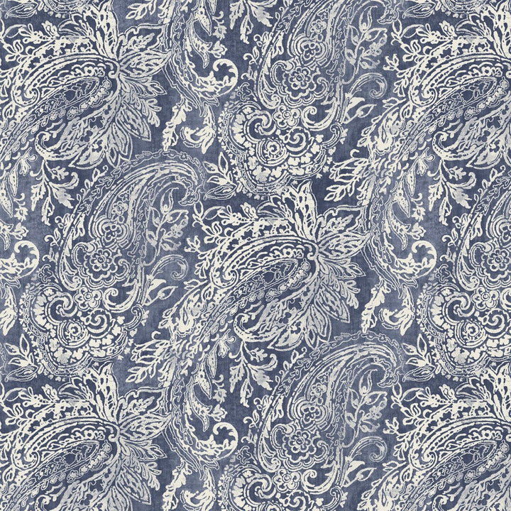 S6855 Blue by Greenhouse Designer Fabric 100% Polyester India 50,000 </p><p>Repeat: 1.73" V 55" - Swanky Fabrics -