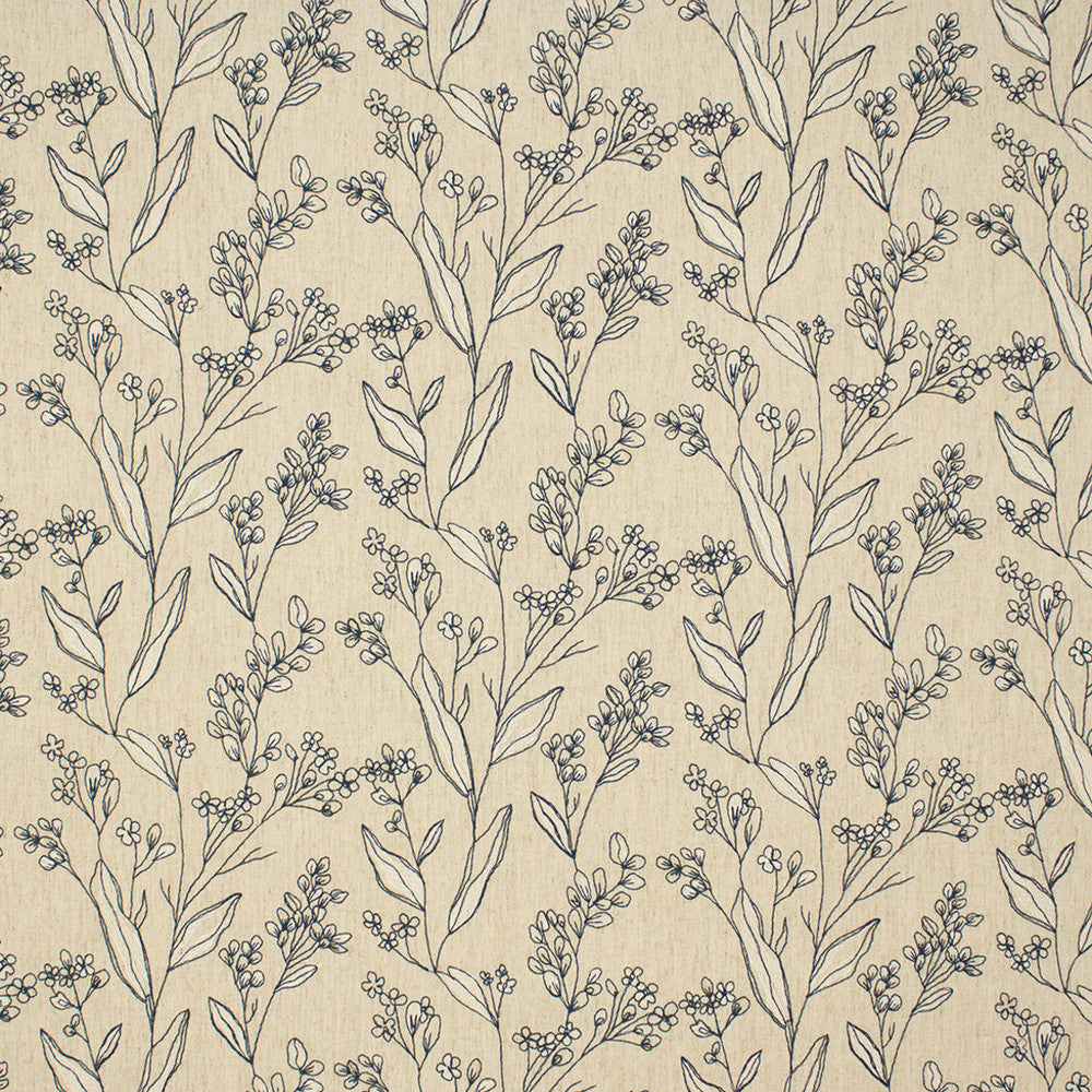 S6905 Charcoal by Greenhouse Designer Fabric 65% Polyester, 21% Cotton, 14% Linen With100% Polyester Embroidery India DRAPERY </p><p>Repeat: 13.5" H, 9.25" V 54" - Swanky Fabrics -