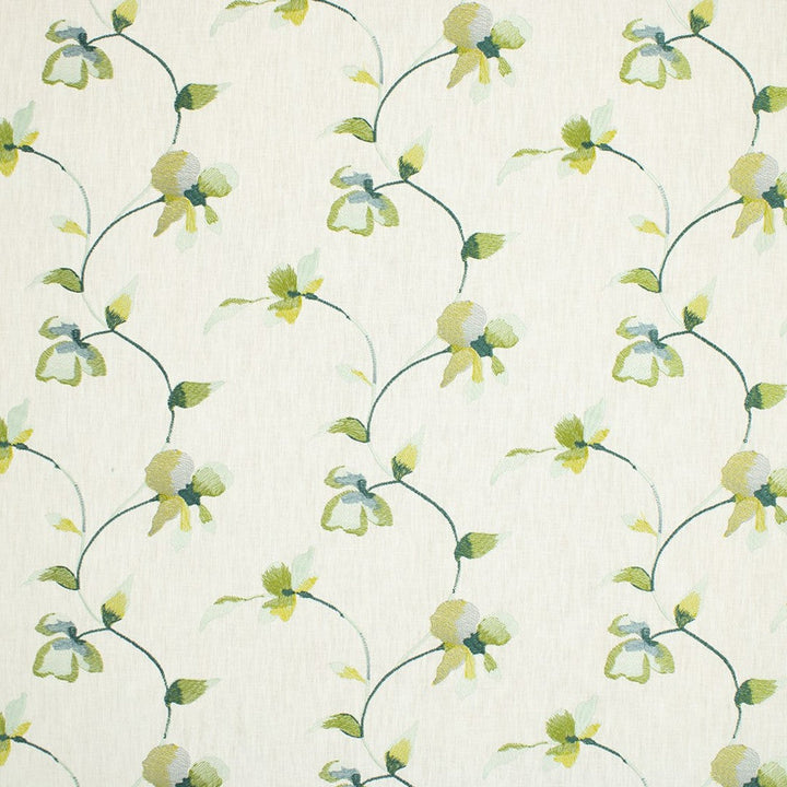 S6914 Green by Greenhouse Designer Fabric 52% Polyester, 48% Cotton With 100% Viscose Embroidery India DRAPERY </p><p>Repeat: 17.5" H, 9.25" V 52" - Swanky Fabrics -