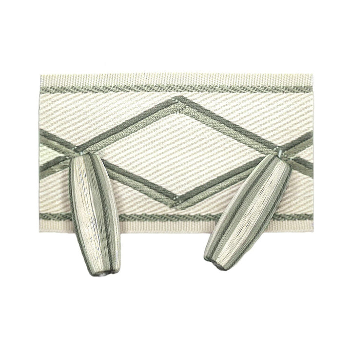 Sabadilla 4 Grey by Stout Trim Stout Trim Sabadilla 4 GreyTrim METROPOLITAN TRIM 71%SVI 29%POL CHINA </p><p>Repeat: H: 2.750, V: 0.000 3.25 in - Fabric Carolina -