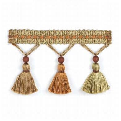 Saffron 6 Olive by Stout Designer Trim INSPIRATIONS TRIM 93%SVI 7%POL CHINA </p><p>Repeat: 0 3 in - Swanky Fabrics -