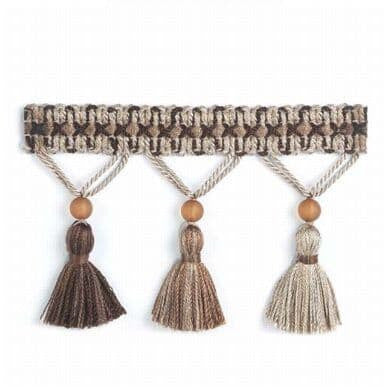 Saffron 9 Driftwood by Stout Designer Trim INSPIRATIONS TRIM 93%SVI 7%POL CHINA Horizontal: 0 and Vertical: 0 3 in - Swanky Fabrics -