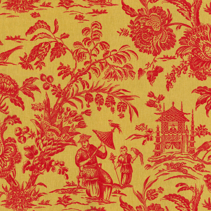 SAGWA 46J6931 by JF Designer Fabric Windsong Book 100% Linen China  Horizontal: 55 and Vertical: 25.25 55  - Swanky Fabrics -