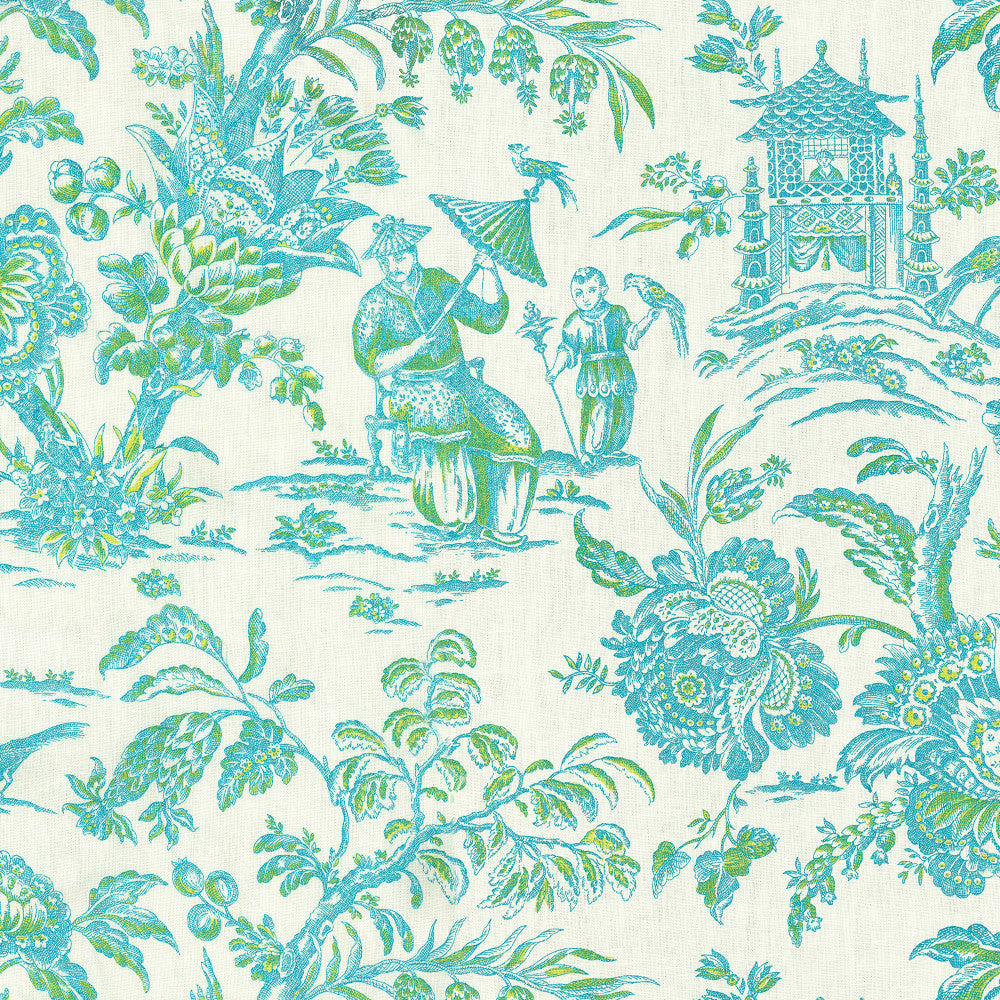SAGWA 63J6931 by JF Designer Fabric Windsong Book 100% Linen China  Horizontal: 55 and Vertical: 25.25 55  - Swanky Fabrics -