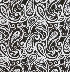 Sarasota Black by Norbar Designer Fabric SUNRISE 100% SPUN POLYESTER TAIWAN 13 1/2"V 13 1/2"H 54 - Swanky Fabrics -