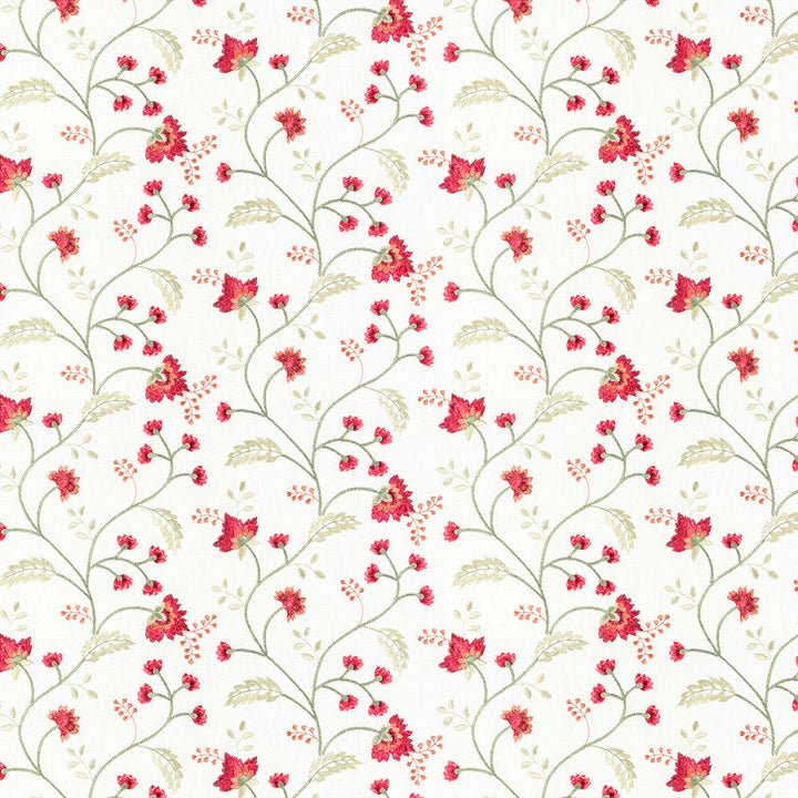Sardinia 1 Raspberry by Stout Designer Fabric RAINBOW LIBRARY TILE/SORBET 52%COT 48%POL %PEMB INDIA CATB 117-2013 Horizontal: 17.250 and Vertical: 9.125 52 in - Swanky Fabrics -
