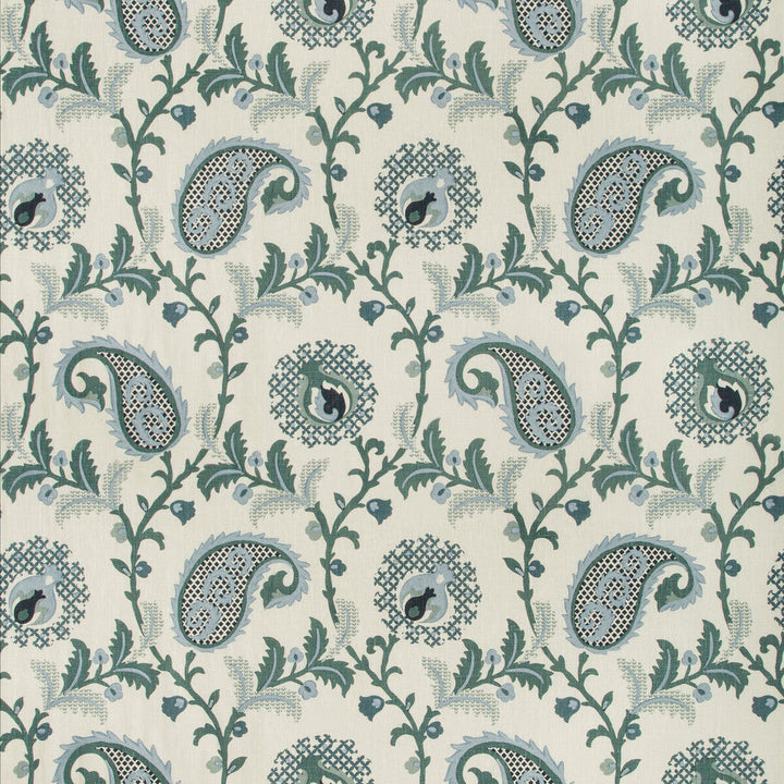 Saudade Paisley Bay by Kravet Design Designer Fabric BARCLAY BUTERA SAGAMORE LINEN - 92%;SPUN POLYESTER - 8% India - Horizontal: 26.75 and Vertical: 25.5 54 - Swanky Fabrics -