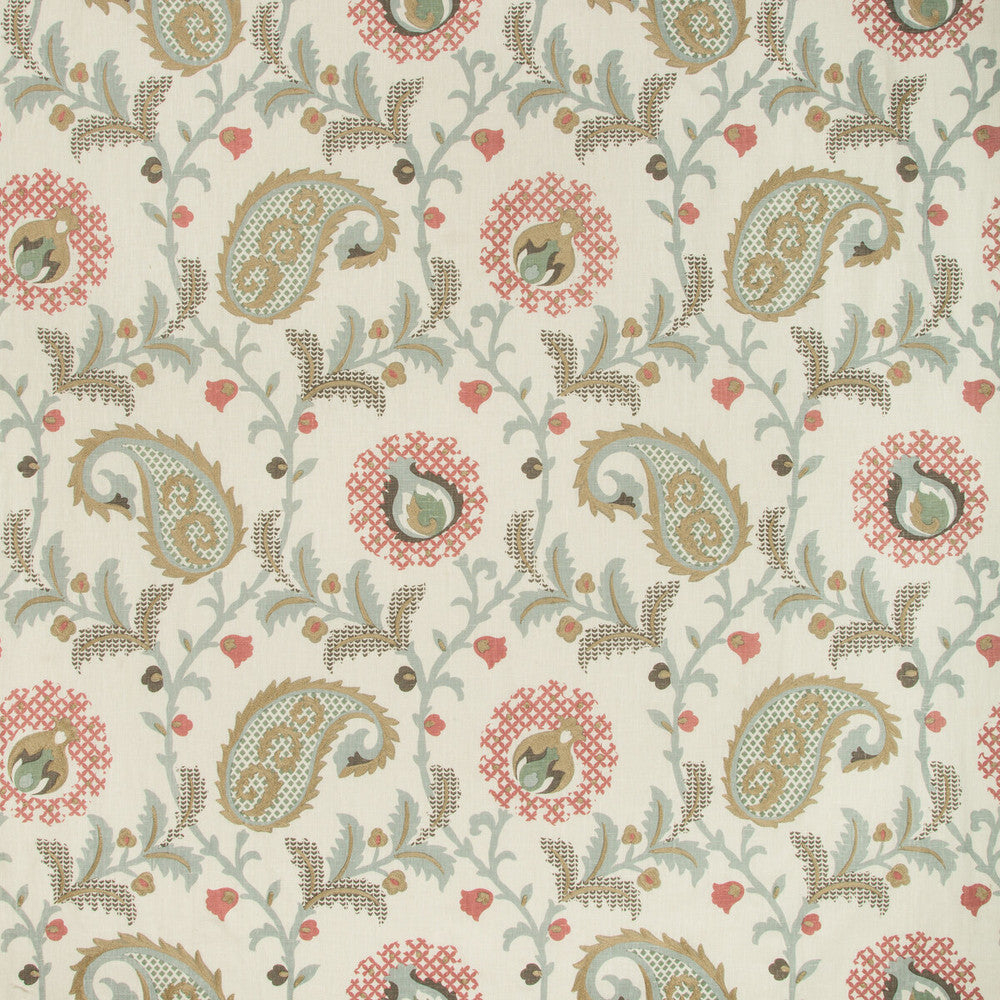 Saudade Paisley Paradiso by Kravet Design Fabric Kravet Design Fabric Saudade Paisley ParadisoFabric BARCLAY BUTERA SAGAMORE LINEN - 92%;SPUN POLYESTER - 8% India </p><p>Repeat: H: 26.75, V: 25.5 54 - Fabric Carolina -