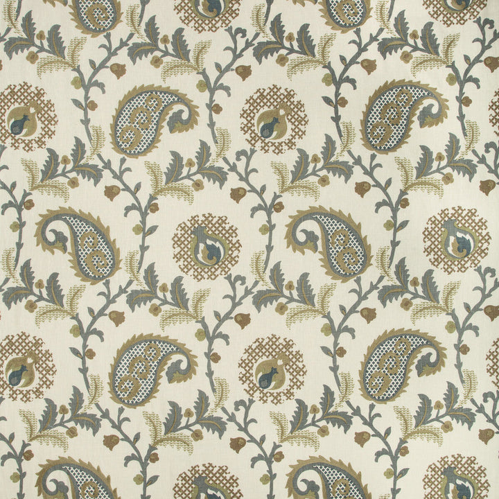 Saudade Paisley Dried Thyme by Kravet Design Designer Fabric BARCLAY BUTERA SAGAMORE LINEN - 92%;SPUN POLYESTER - 8% India Horizontal: 26.75 and Vertical: 25.5 54 - Swanky Fabrics -