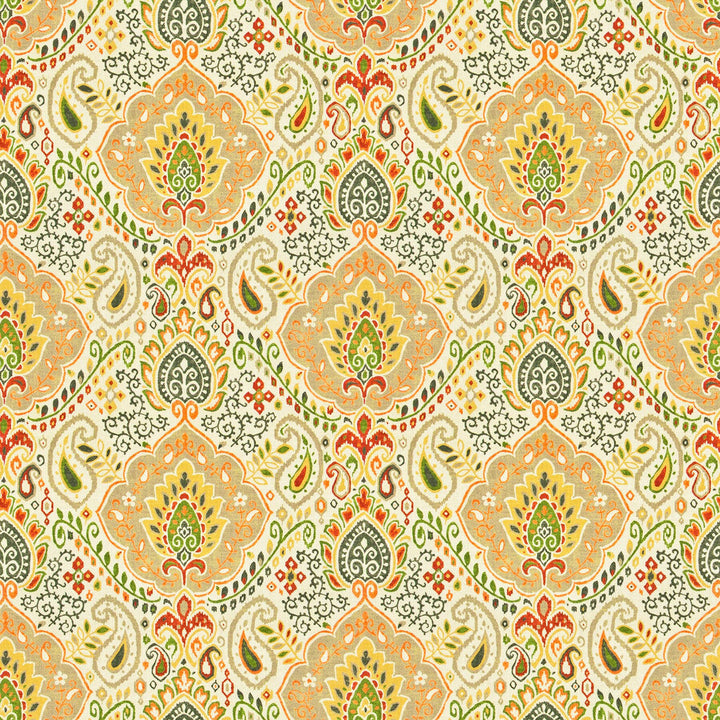 Sausalito 1 Pumpkin by Stout Designer Fabric Rainbow Library Mango/Cayenne 100% Cotton SPAIN CATB 117-2013 WYZENBEEK 30 000 DOUBLE RUB WEAR TEST (HEAVY DUTY) Horizontal: 13.5 and Vertical: 13.5 54 in - Swanky Fabrics -