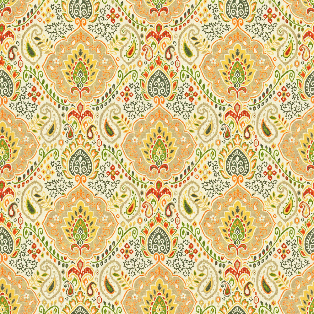 Sausalito 1 Pumpkin by Stout Fabric Stout Fabric Sausalito 1 PumpkinFabric RAINBOW LIBRARY MANGO/CAYENNE 100%COT SPAIN </p><p>Repeat: H: 13.500, V: 13.500 54 in - Fabric Carolina -
