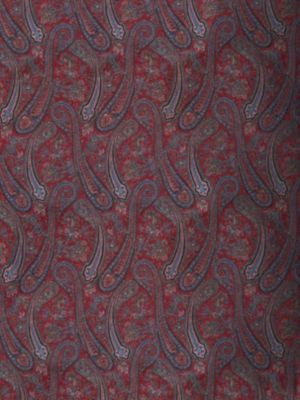 Punjab Red SB19080001 by Fonthill Designer Fabric 65% WOOL 35% SILK ITALY MEDIUM DUTY Horizontal: 14" and Vertical: 53 - Swanky Fabrics -