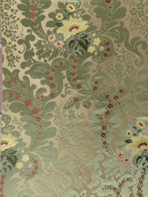 Rimini Celadon SB24730002 by Old World Weavers Designer Fabric CLASSICS 52% SILK 28% LINEN 10% COTTON 10% POLYESTER ITALY LIGHT DUTY Horizontal: 30" and Vertical: 27.5" 55 - Swanky Fabrics -