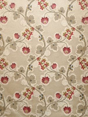 Trottola Strawberry Cream SB03520007 by Old World Weavers Designer Fabric CLASSICS 68% SILK 17% COTTON 15% POLYESTER ITALY LIGHT DUTY Horizontal: 10" and Vertical: 7" 55 - Swanky Fabrics -