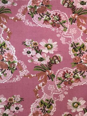 Avvoltoio Multi On Fucshia SB19432001 by Old World Weavers Designer Fabric 100% SILK ITALY LIGHT DUTY Horizontal: 16" and Vertical: 55 - Swanky Fabrics -