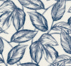 Seabrook Designs Wallpaper Beckett Sketched Leaves Blueberry Hill SC20002