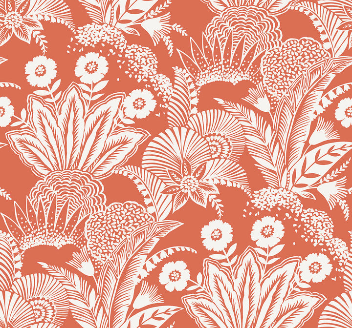Suvi Palm Grove Coral Glow SC20101 by Seabrook Designs Designer Wallpaper