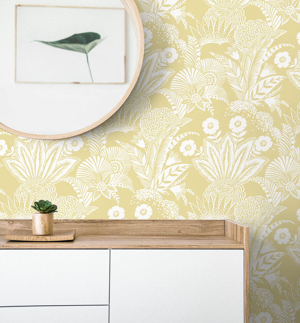 Suvi Palm Grove Butter SC20103 by Seabrook Designs Designer Wallpaper