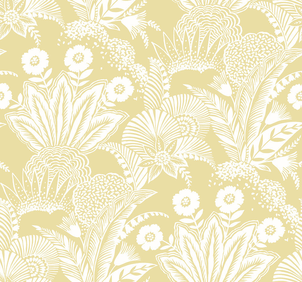 Suvi Palm Grove Butter SC20103 by Seabrook Designs Designer Wallpaper