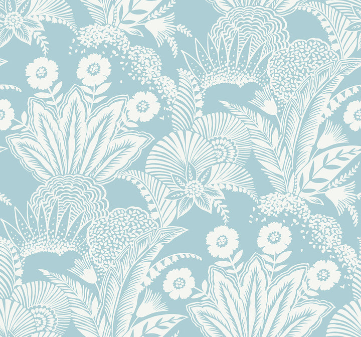Suvi Palm Grove Sky Blue SC20112 by Seabrook Designs Designer Wallpaper