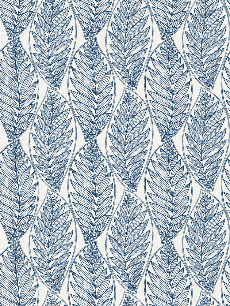 Kira Leaf Husk Blue Suede SC20302 by Seabrook Designs Designer Wallpaper