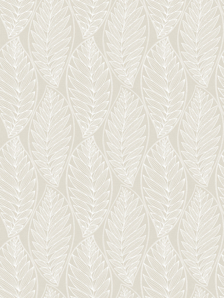 Kira Leaf Husk Pebble SC20305 by Seabrook Designs Designer Wallpaper