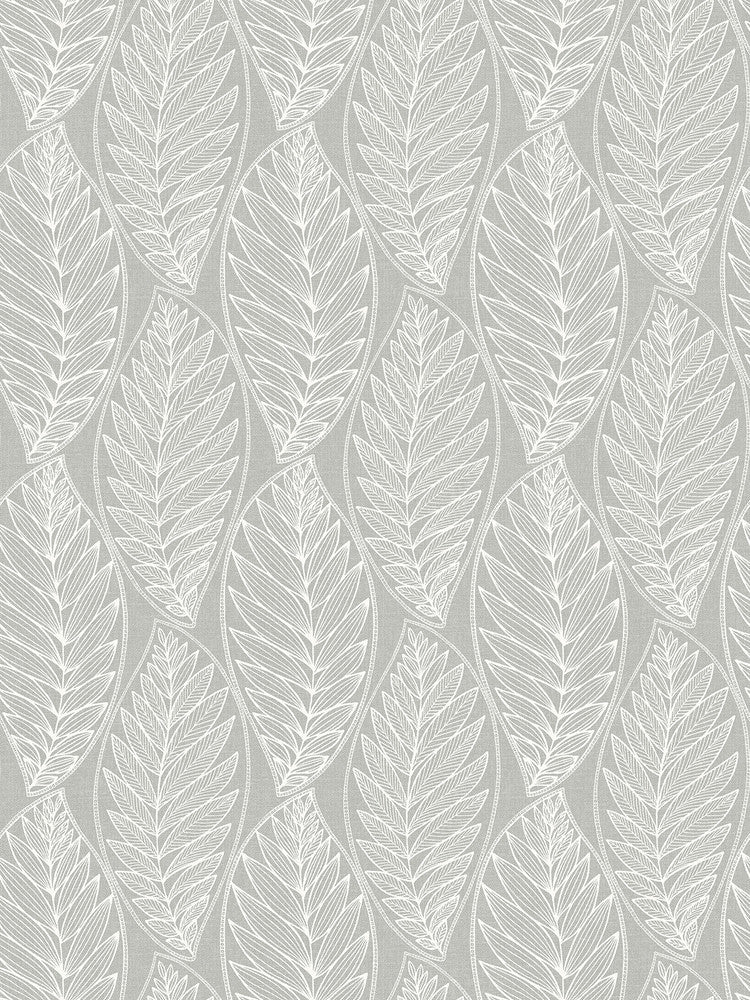 Kira Leaf Husk Harbor Grey SC20308 by Seabrook Designs Designer Wallpaper