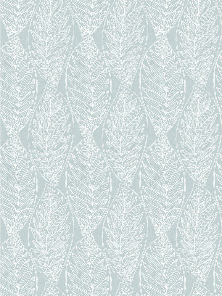 Kira Leaf Husk Cape Blue SC20312 by Seabrook Designs Designer Wallpaper
