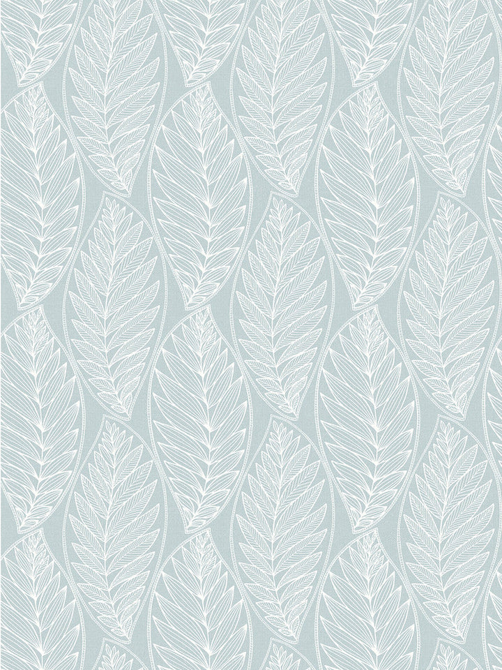 Kira Leaf Husk Cape Blue SC20312 by Seabrook Designs Designer Wallpaper