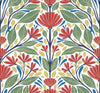 Seabrook Designs Wallpaper Carmela Folk Floral Primaries SC20601