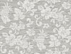 Seabrook Designs Wallpaper Juno Island Floral Half Moon Grey SC20808