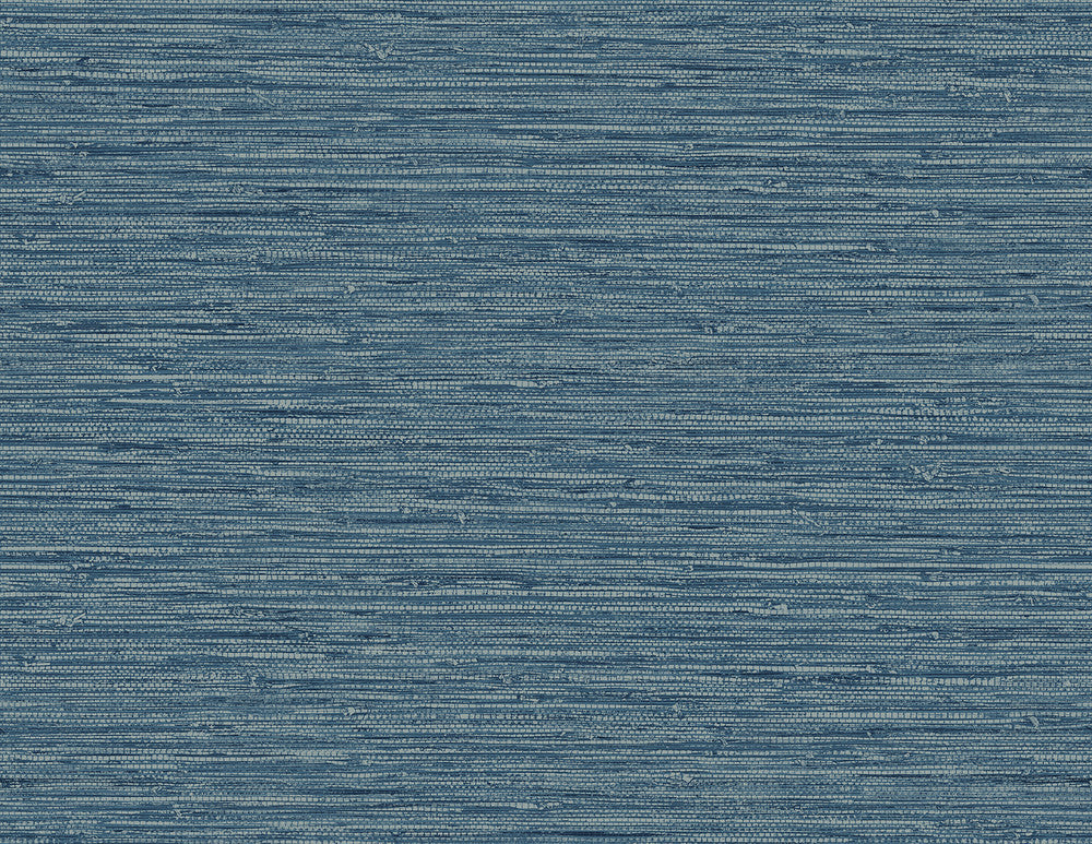 Isla Faux Jute Bay Blue SC20902 by Seabrook Designs Designer Wallpaper