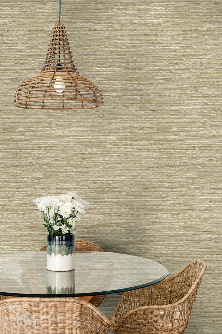 Isla Faux Jute Saddle Tan SC20905 by Seabrook Designs Designer Wallpaper