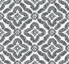 Seabrook Designs Wallpaper Talia Botanical Medallion Black and White SC21300