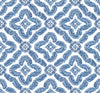 Seabrook Designs Wallpaper Talia Botanical Medallion Cottage Blue SC21312