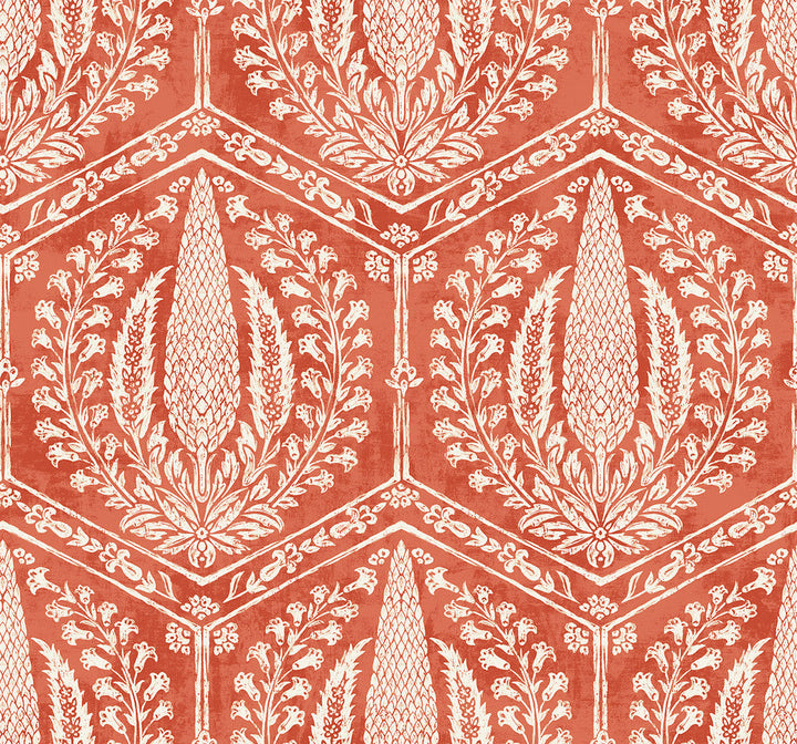 Cyrus Harvest Red Terracotta SC21401 by Seabrook Designs Designer Wallpaper