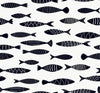 Seabrook Designs Wallpaper Bay Fish Black and White SC21500