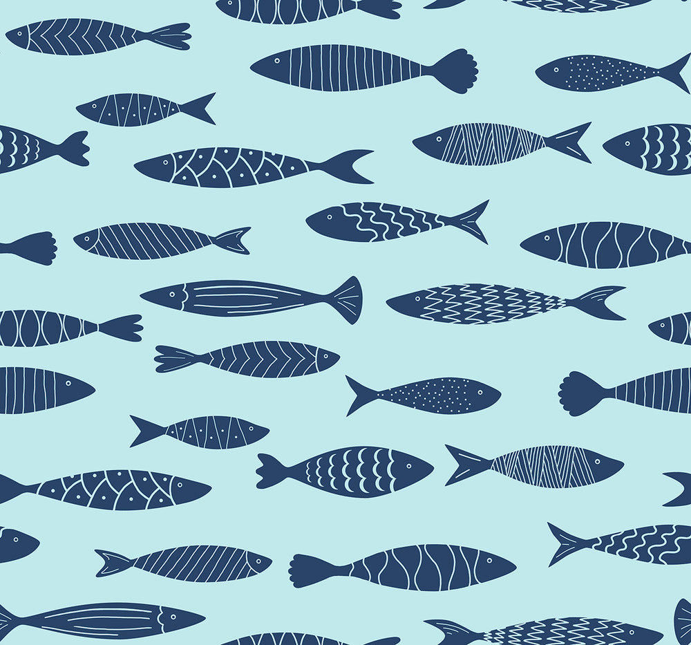 Bay Fish Bahama SC21502 by Seabrook Designs Designer Wallpaper