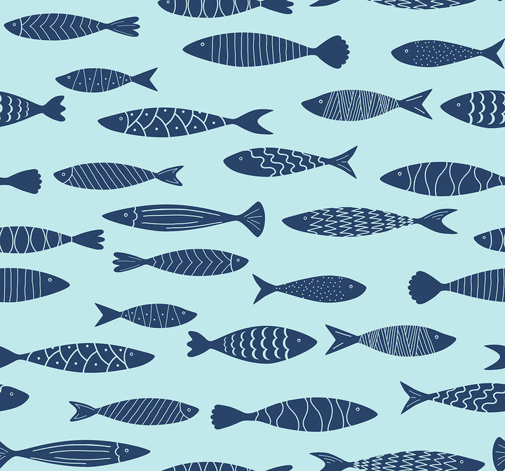 Bay Fish Bahama SC21502 by Seabrook Designs Designer Wallpaper